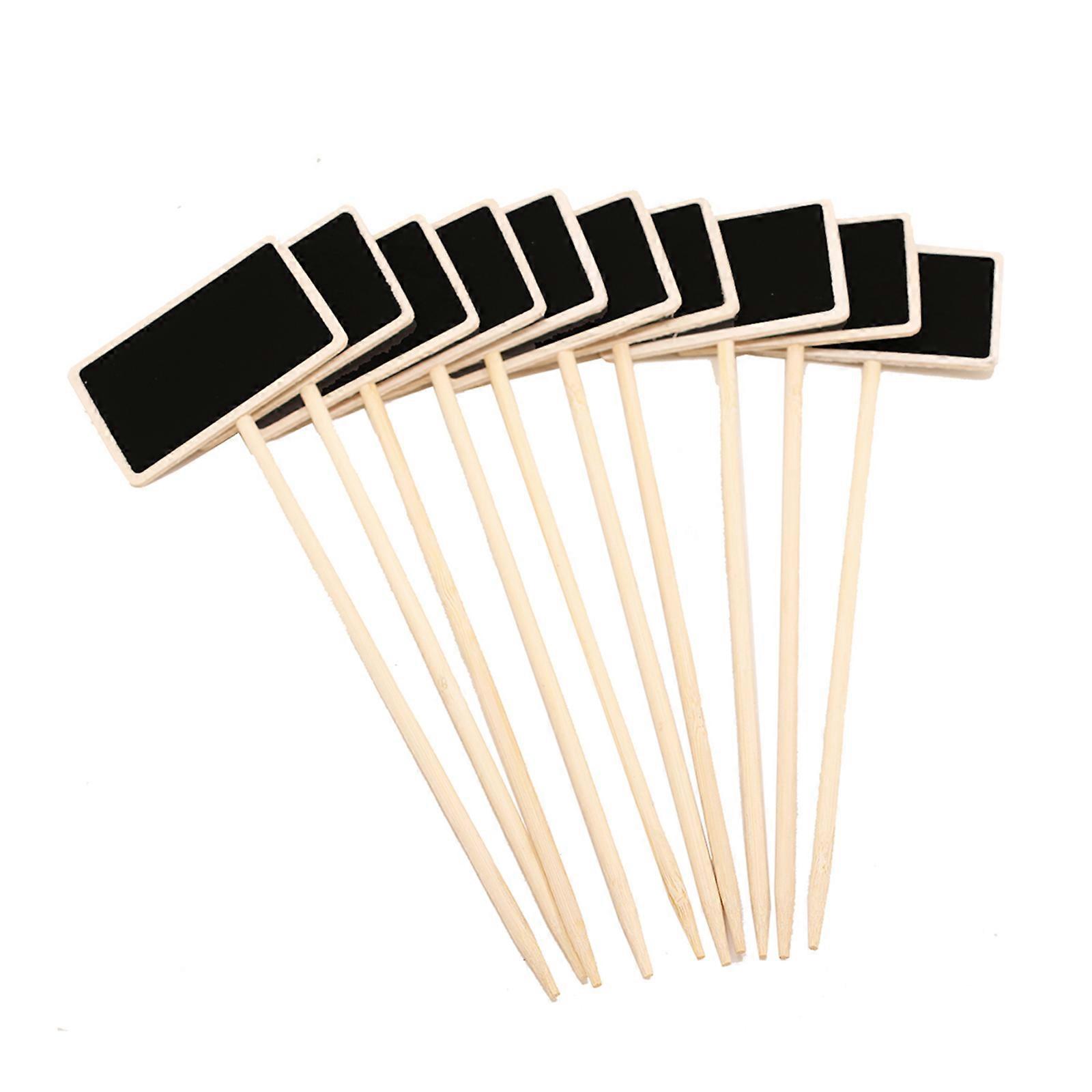 Mini Wooden Blackboard for Decoration 30Pcs Home Message Boards in Black