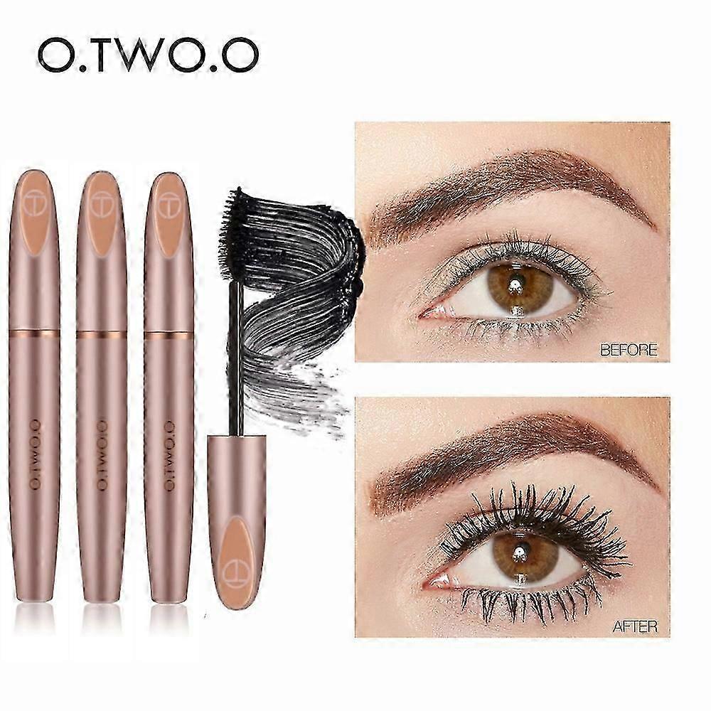 1-3X 3D Mascara Lengthening Black Lash Eyelash Extension Eye Lashes Brush Beauty Makeup Long-wearing Gold Color Mascara