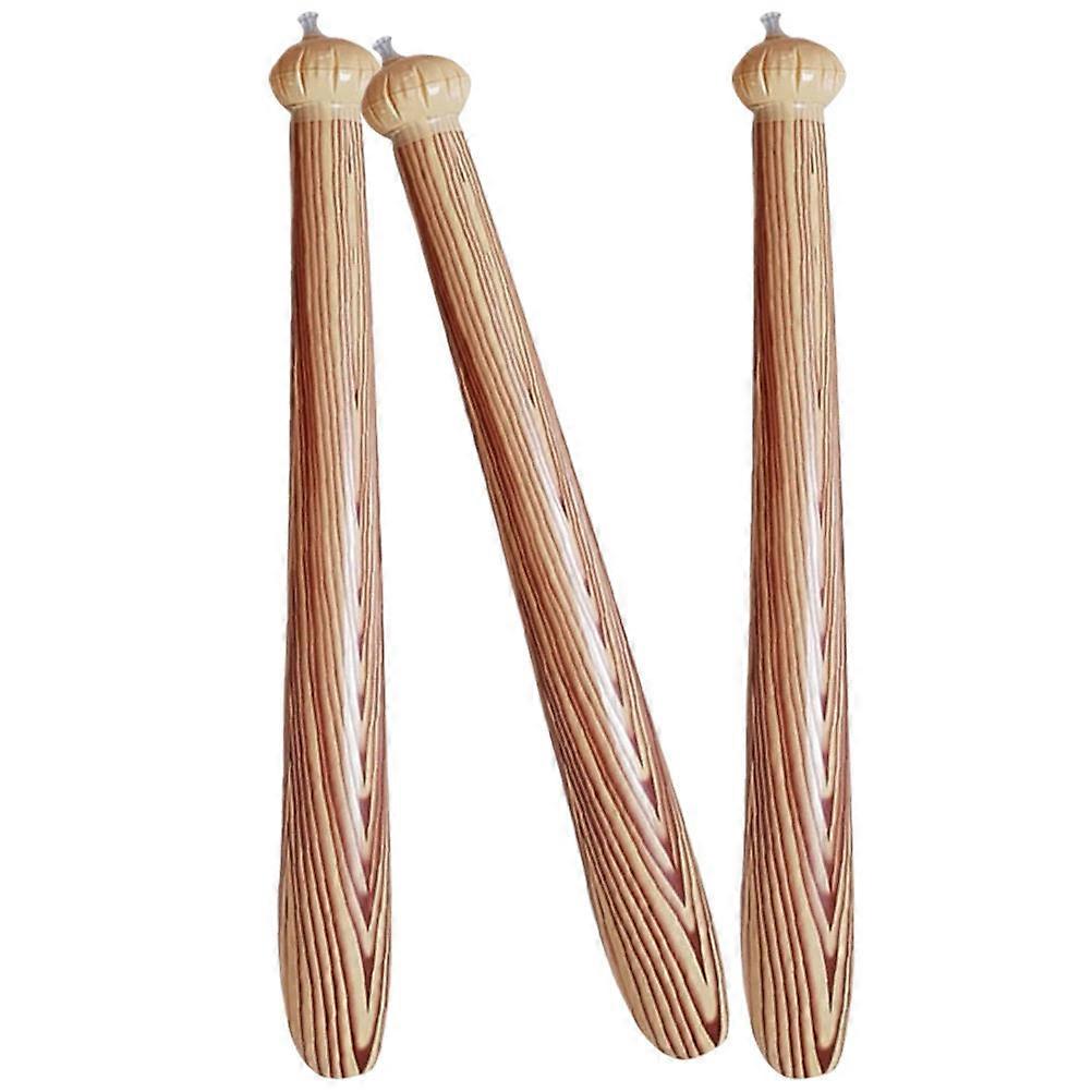 Brown Inflatable Baseball Toy for Party Cheering Supplies 3Pcs