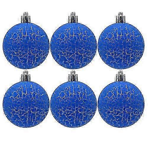 6 x Christmas tree ball baubles christmas tree hanging ornaments home party decoration blue