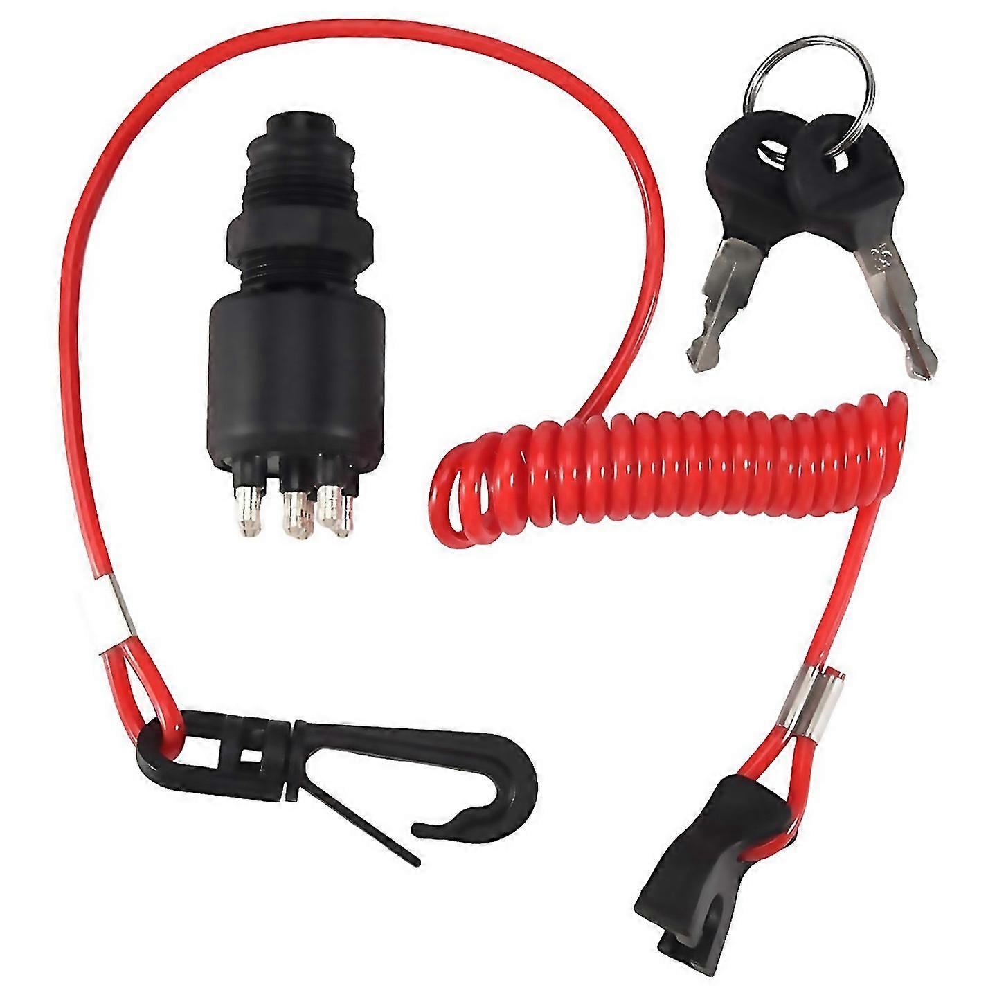 For Ignition Switch Key Safety Lanyard Lock Assembly For Omc Brp 1996 Up Johnson Evinrude 5005801