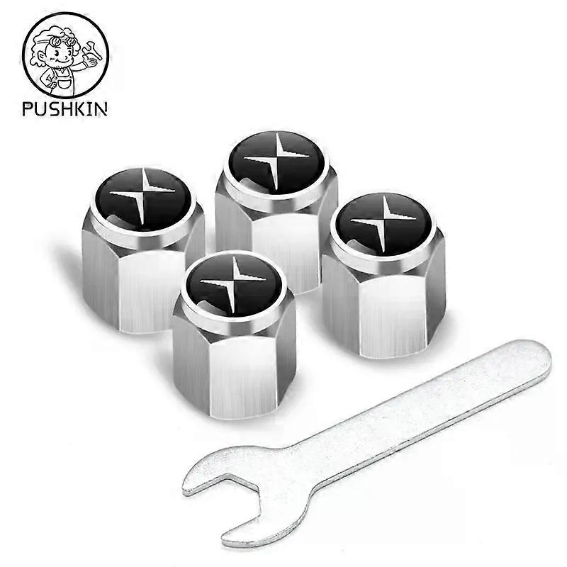 עבור polestar 4 2024 2025 polestar 1 2 3 2023 2024 2025 2026 גלגל רכב צמיג שסתום אוויר מכסה גזע עם אביזרי מותג