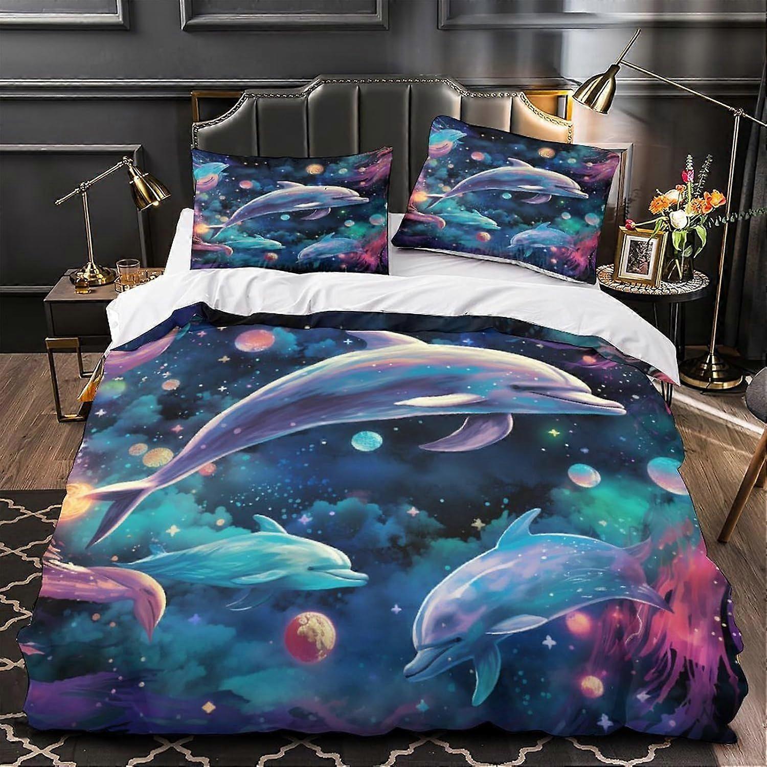 3D Dolphin Play 2104 Adrian Chesterman Bedding Bed Pillowcases Quilt