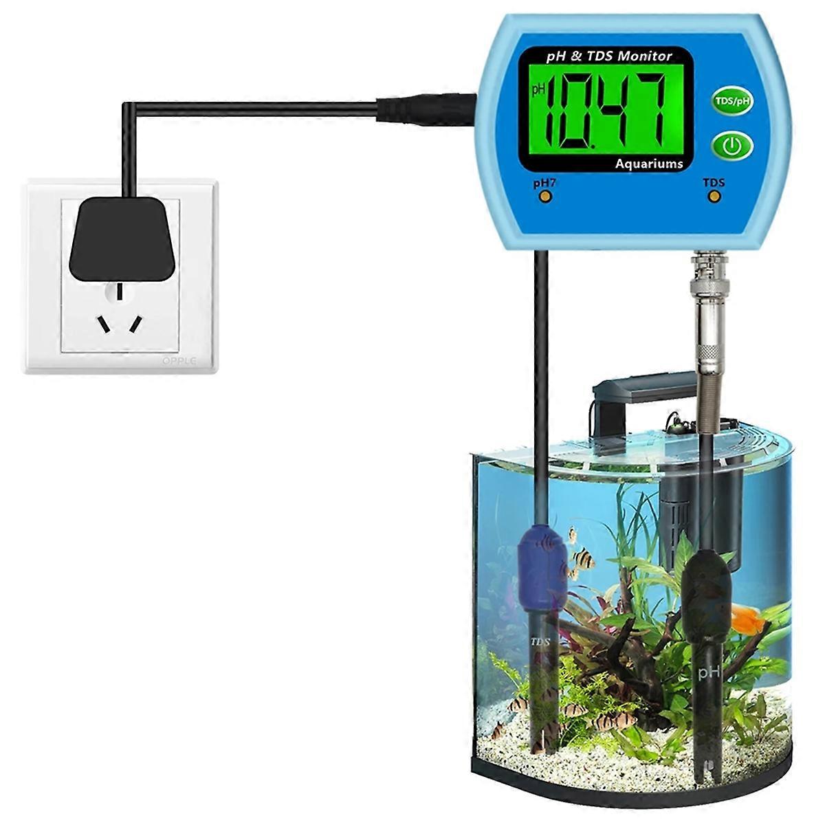 2 in 1 PH TDS Meter Tester Water Quality Monitor Online EU Plug