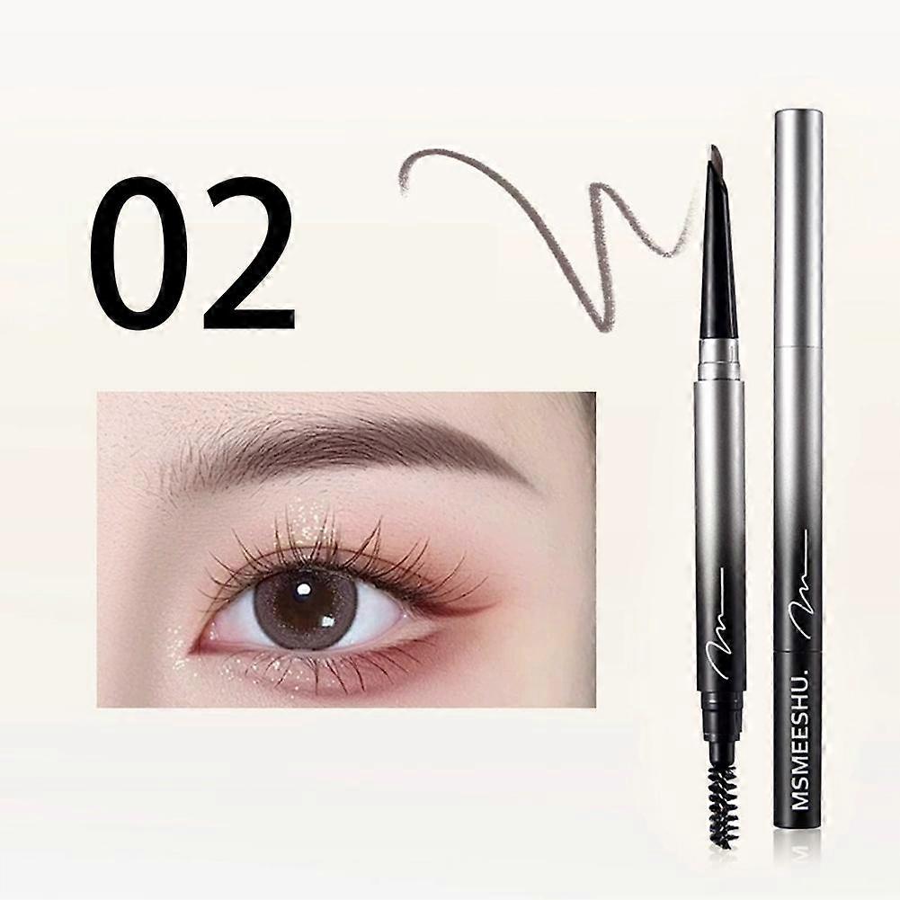 Dual Ended Eyebrow Pencil with Spoolie Brush Waterproof Sweat Proof All Day Wear Natural Look Easy to Use