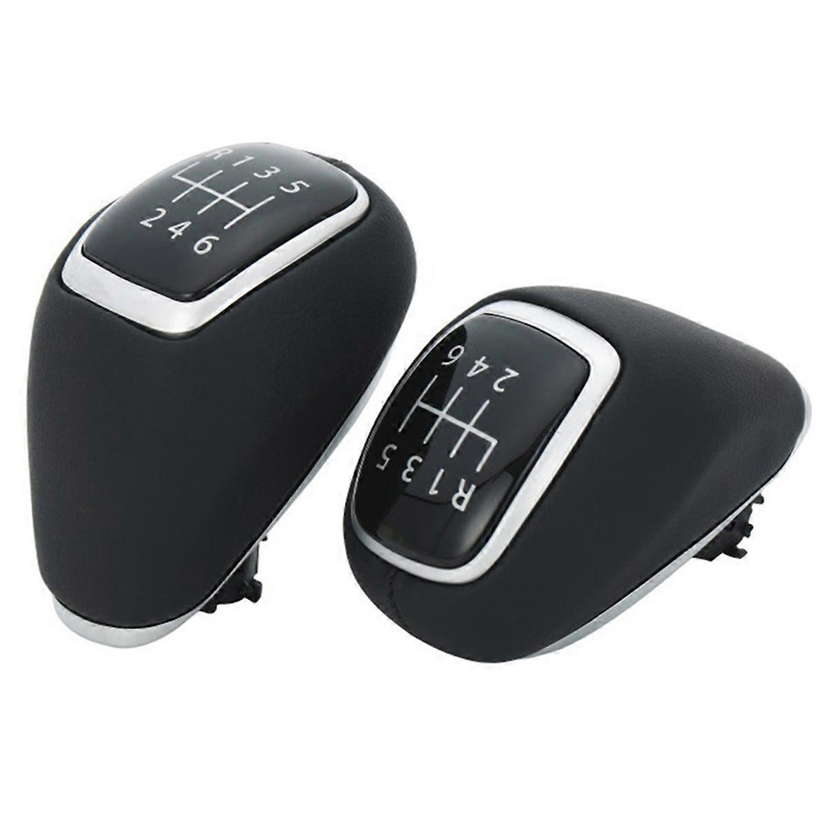 2 Pcs 6 Speed Gear Knob Handle Gear-Shift Knob for