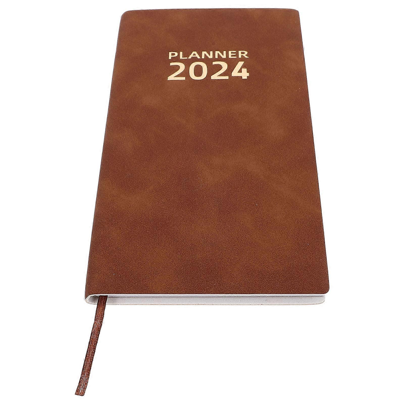 Schedule Notebook 4Pcs Great For Notebook Lovers Convenient For Writing Diary And Leaving Messages In Brown