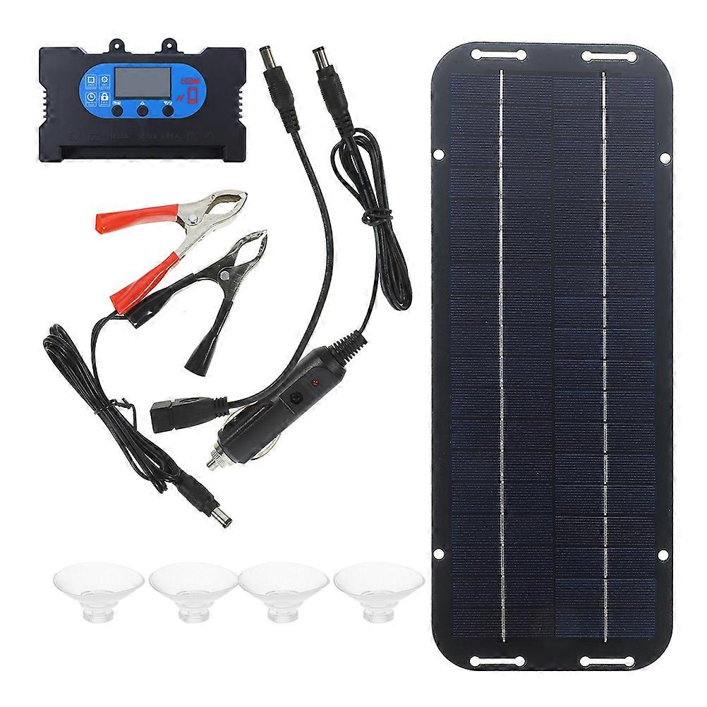Portable Solar Charger Kit With Intelligent Controller For Outdoor Devices Assorted Color Overcharging Protection 3Sets