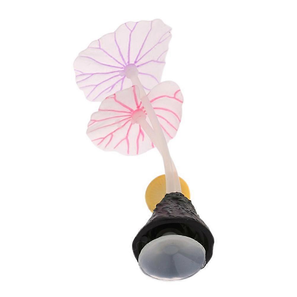 Aquarium Lotus Leaf Decoration Fish Tank Ornament Multi Color Non Toxic Material For 1Pack