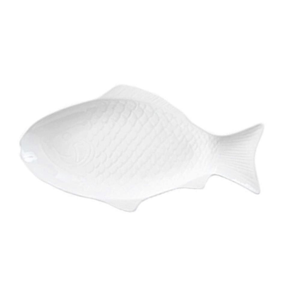 Ceramic Appetizer Trays Fish Tray Serving Multi Function Weddings 15 Inches White 1Pcs