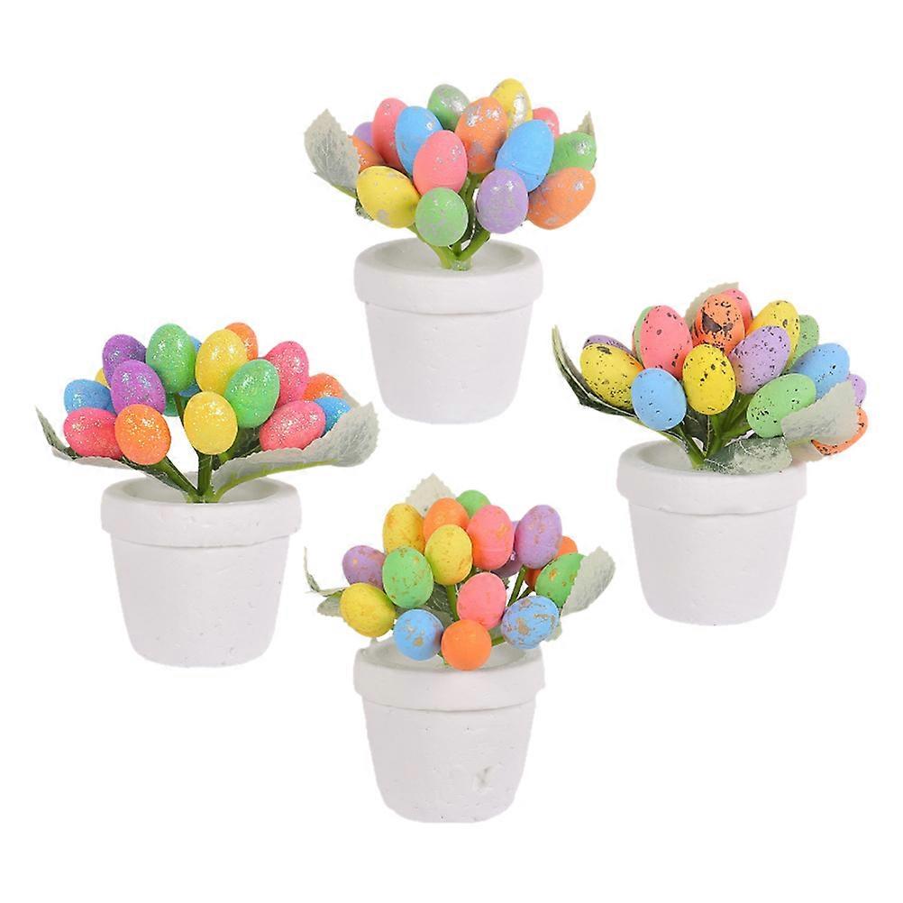 Easter Party Decoration Foam Easter Egg Bonsai for 20Pcs Assorted Colors