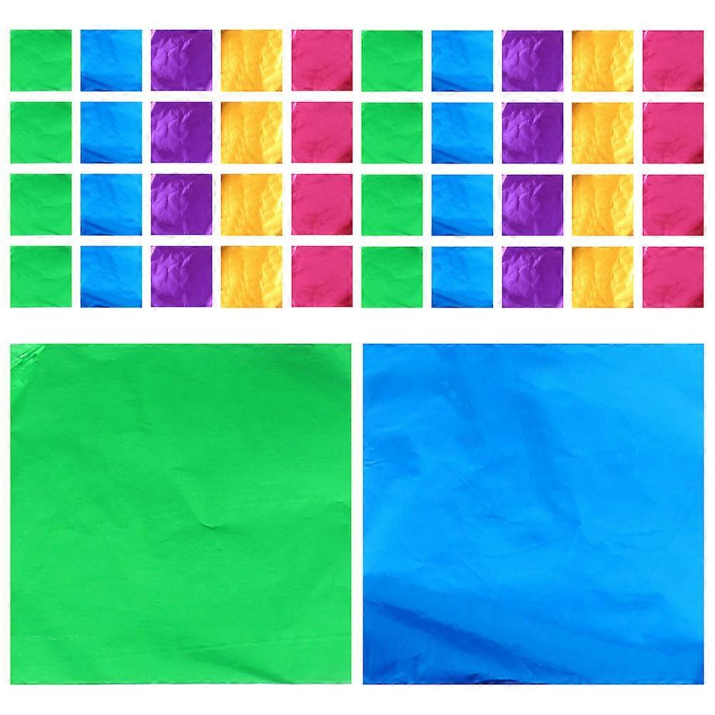 Assorted Color Chocolate Wrappers for Wrapping 1000Pcs Aluminum Foil Candy Paper