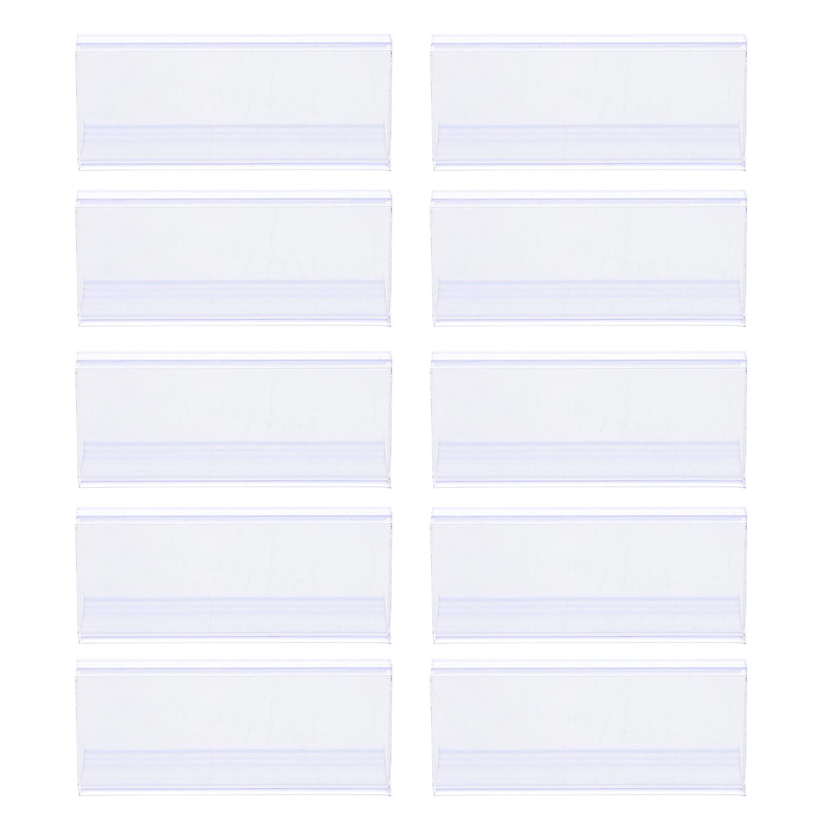 Supermarket Clear Label Holder for Display Use 50Pcs Plastic Transparent Clips