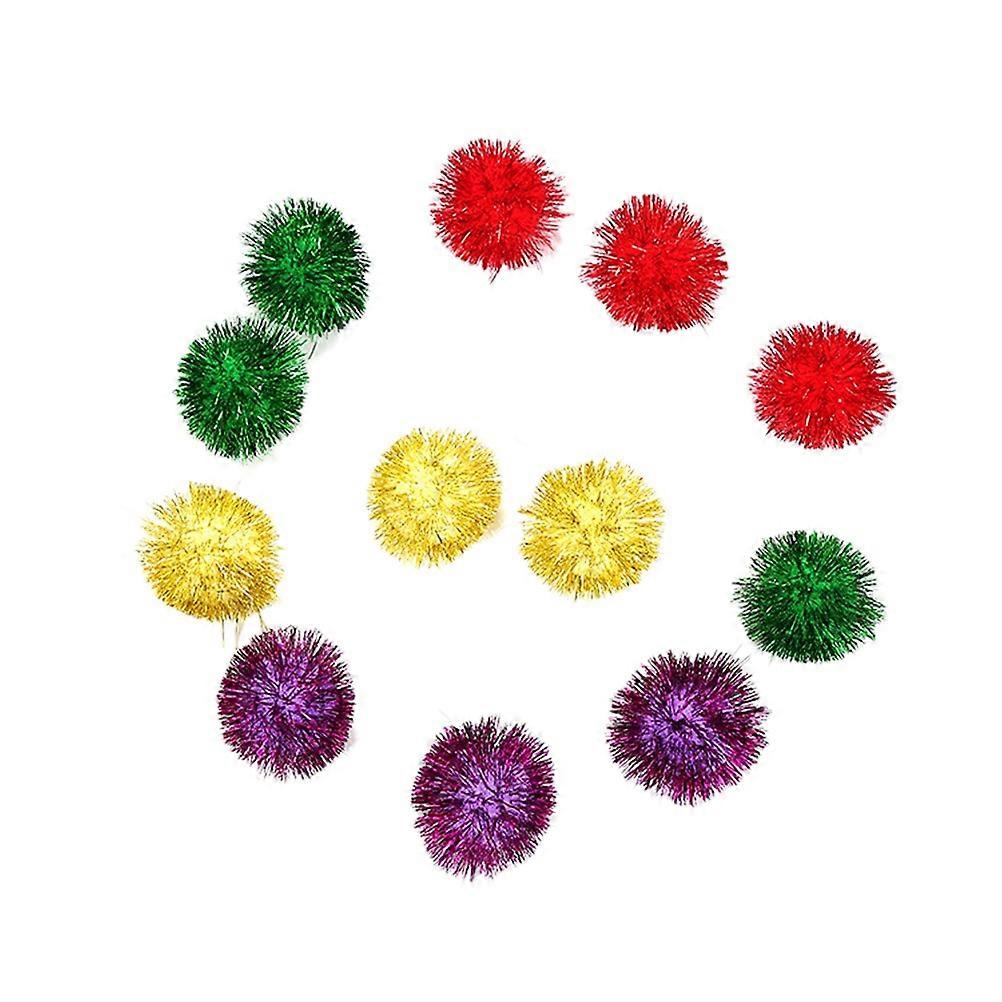 Cat Supplies Sparkling Mini Tinsel Balls for Pet Use 90Pcs Set