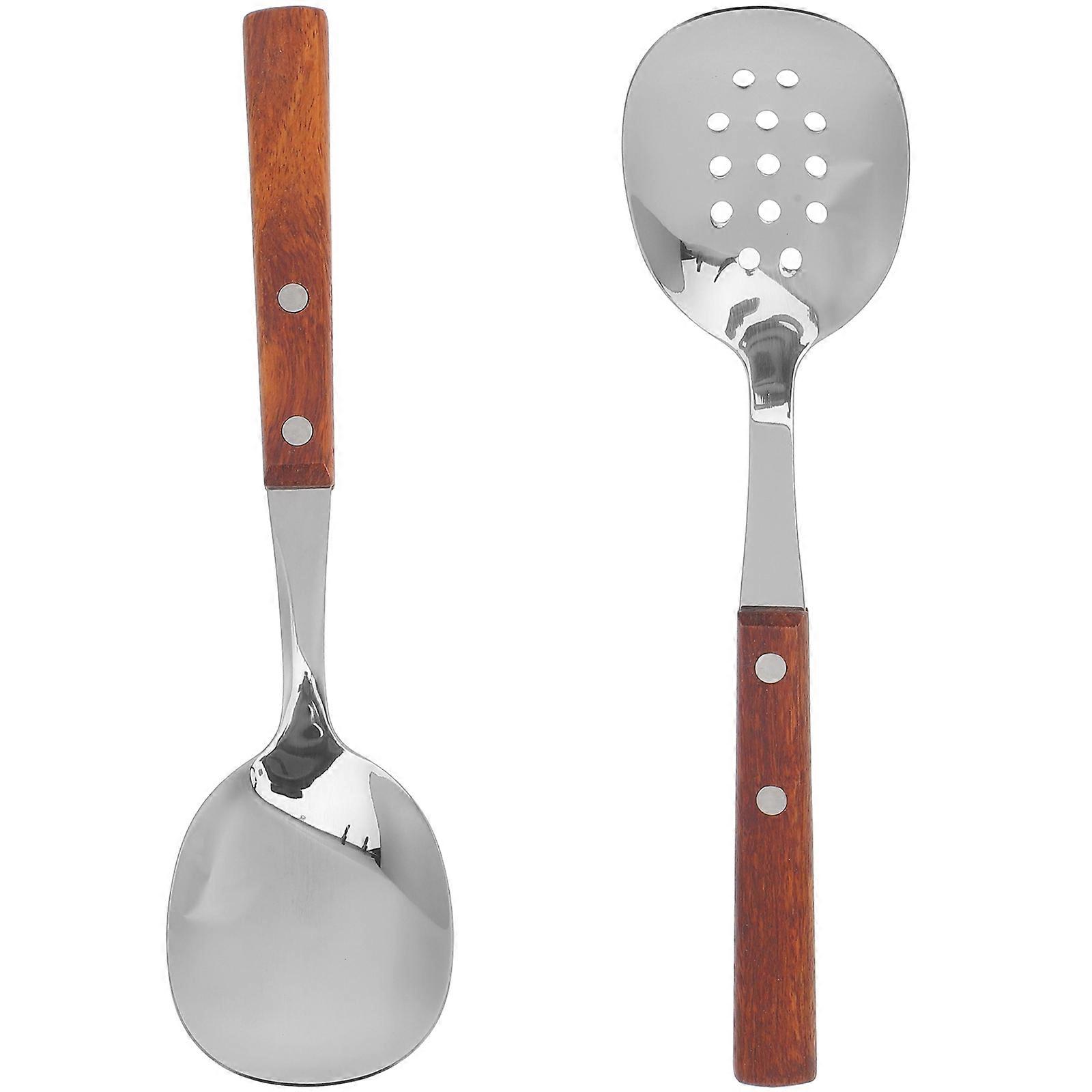 Buffet Serving Spoons Kitchen Accessory Slotted Spoon Set 2Sets