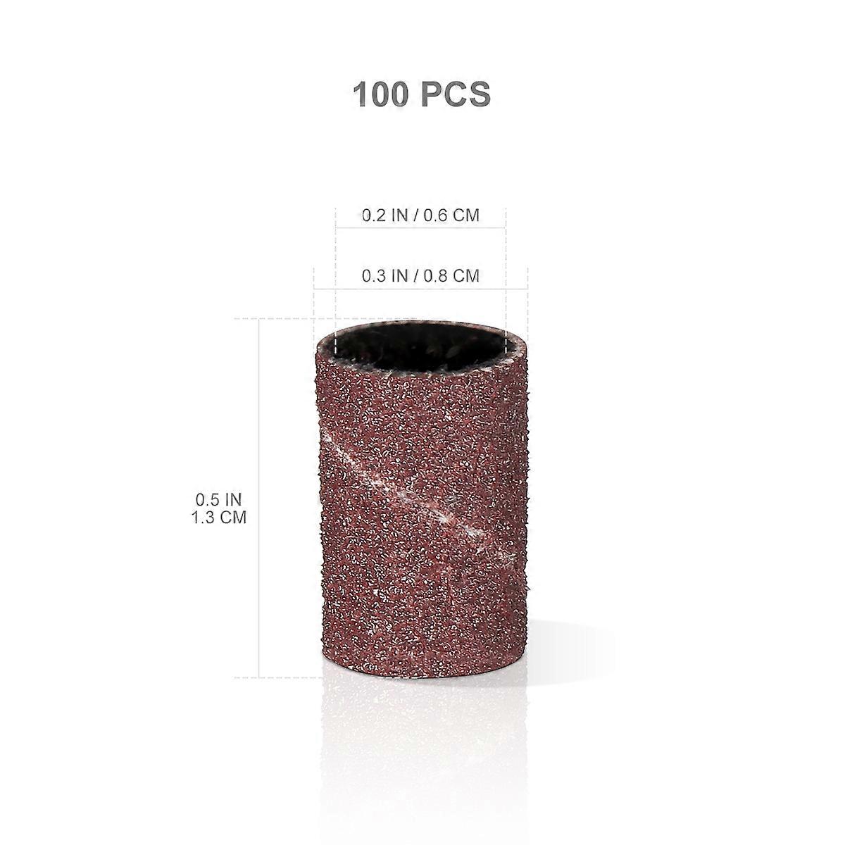 Grit Sanding Bands Grinding Head Sander for Nail Art 100Pcs Frocolor Set