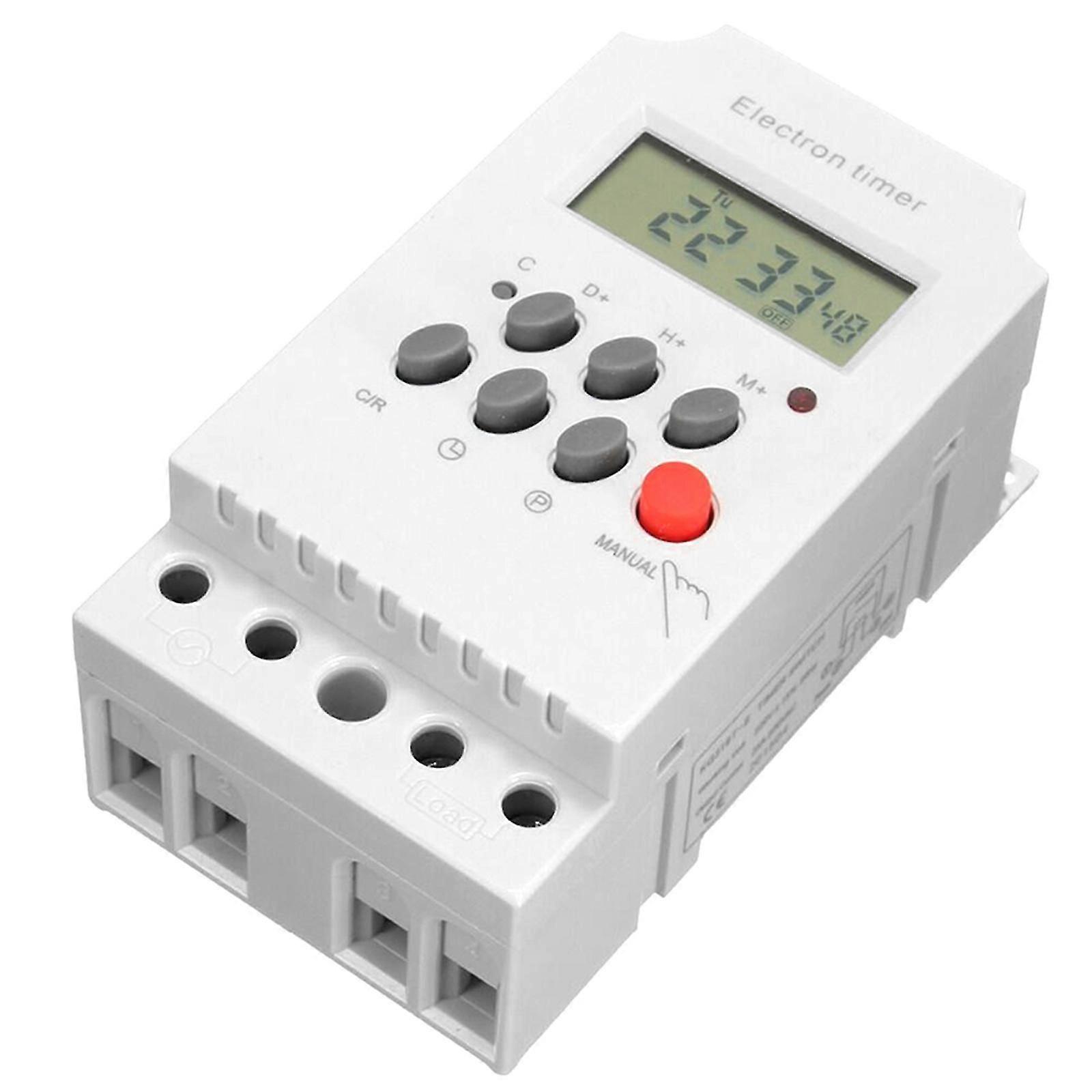 220v 25a Digital Programmable Timer Din Rail Electronic Timer