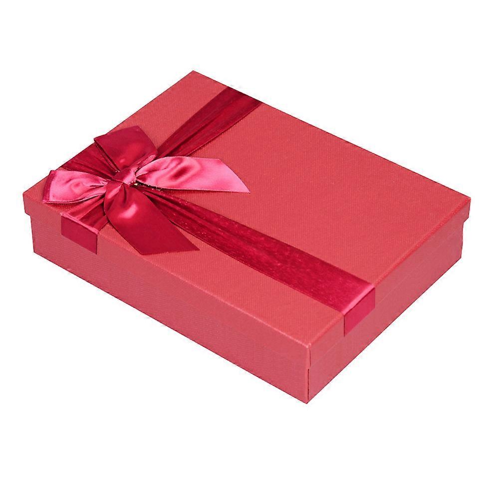 Paperboard Gift Box for Storage Red Rectangular 2Pcs Pack
