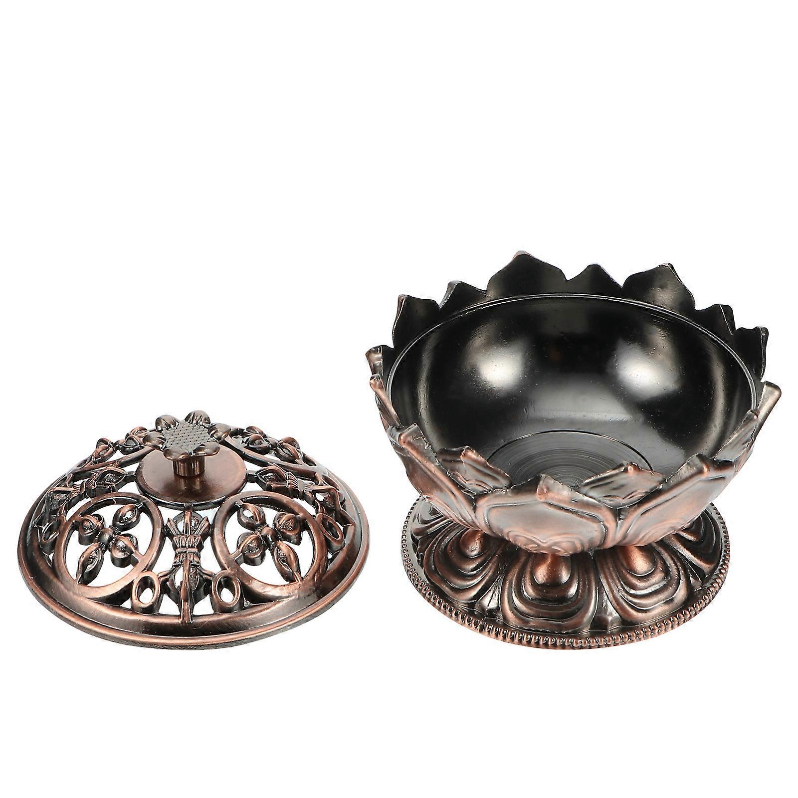 Lotus Shape Incense Holder Aromatherapy Burner with 2Pcs for Home Use
