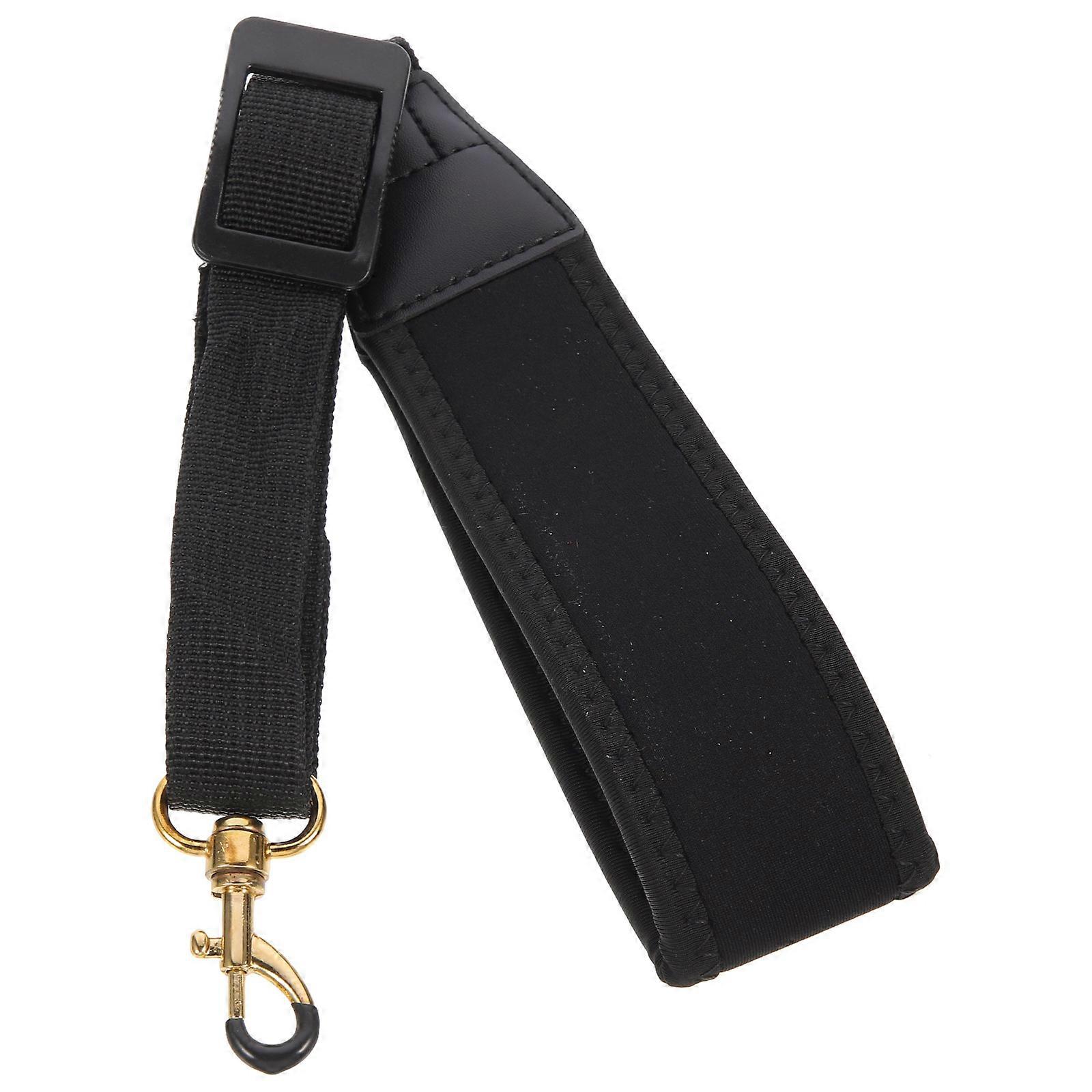 Black Saxophone Neck Strap Replacement Adjustable for Sax 2Pcs Set