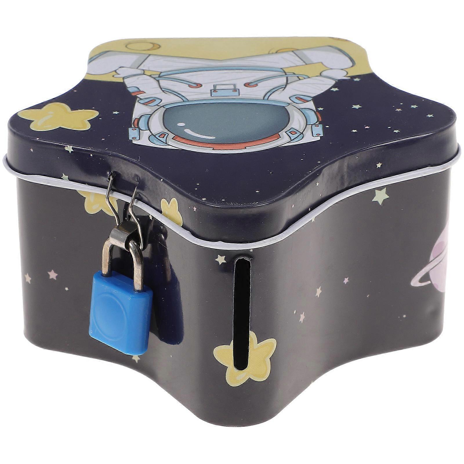 Portable Tinplate Piggy Bank for Money Saving Box 4Pcs Compact Coin Bank