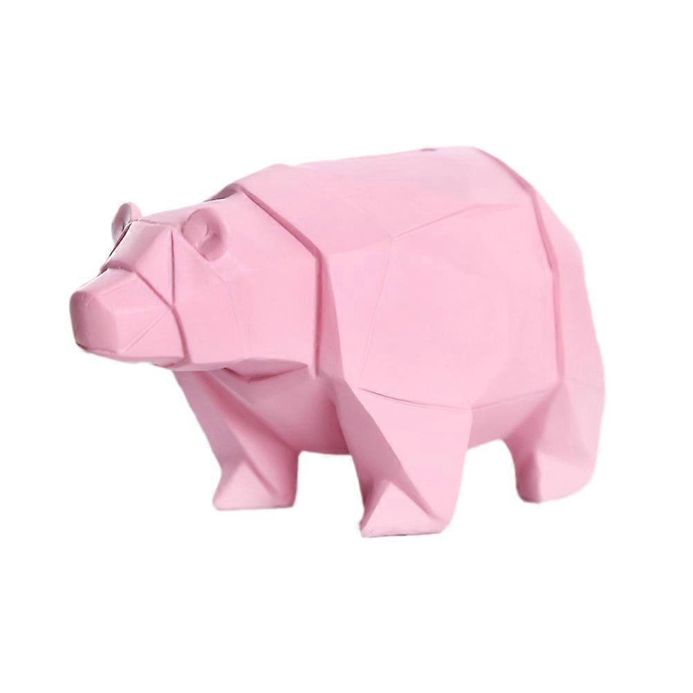 Saving Pot Resin Crafts Polar Bear Pink for Saving Use 3Pcs