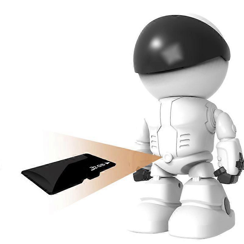 Robot Shape Wireless WiFi Camera 1080P HD Video 2 Way Audio Phone Remote 355 Degrees Horizontal for Home Security With 32G Storage Card
