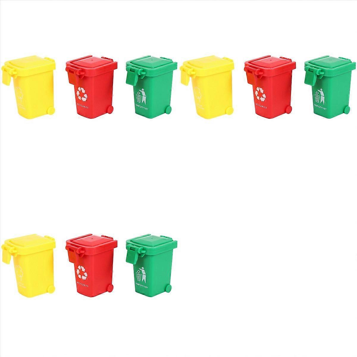 Toy Vehicles Garbage Truck'S Trash Cans, 9 Pack Toy Garbage Truck Replacement Parts, Simulated Trash