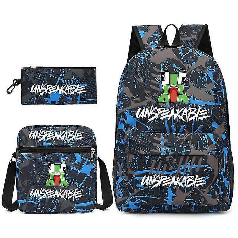 Σετ σακιδίων τριών τεμαχίων Αναψυχή Ανείπωτη σχολική τσάντα μαθητή Σακίδιο πλάτης Μικρή τσάντα ώμου Τσάντα στυλό