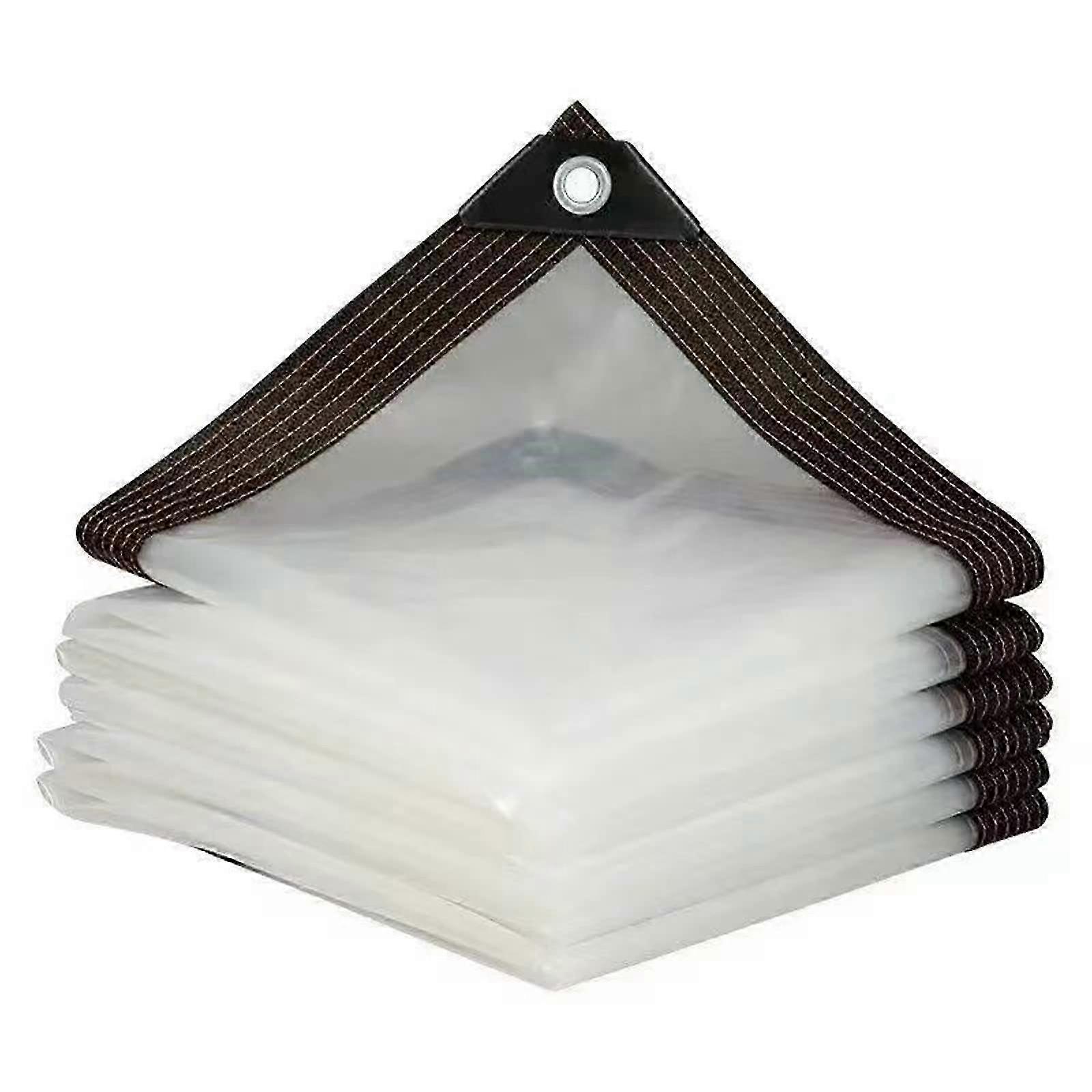 160 g/m² Waterproof PE Tarpaulin with Eyelets, 3 x 3 m Heavy-Duty Fabric Cover for Garden Furniture, Pool, Car, Trampoline (Color: B)