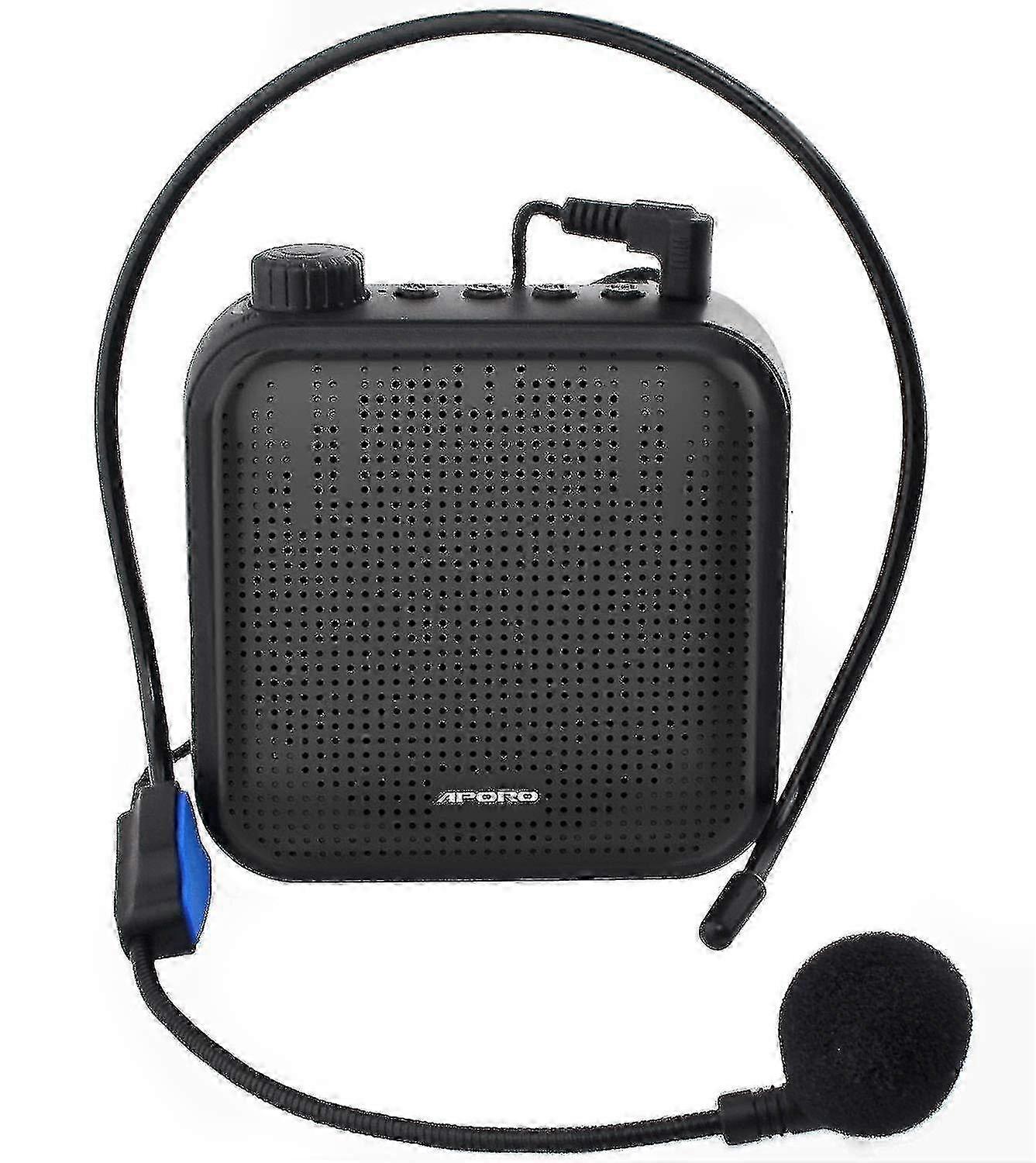 25-26 Voice Amplifier,rechargeable Pa System With Wired Microphone For Teachers, Tour Guide And More (black)-QH