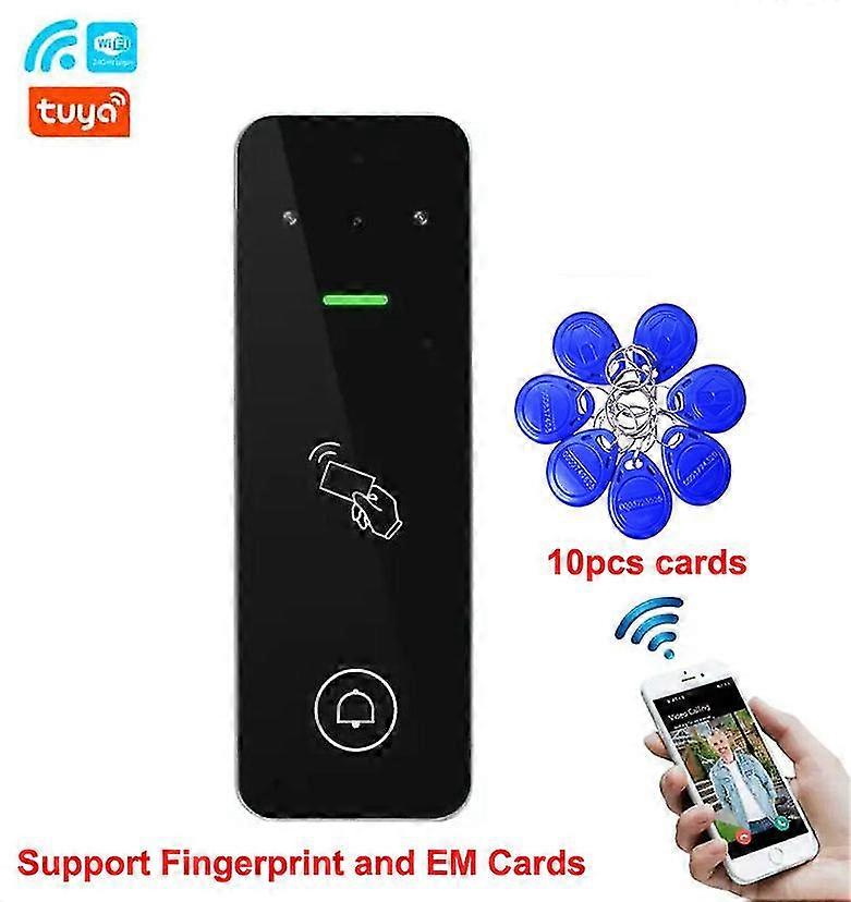 Tuya Wifi Fingerprint Keypad Rfid Controller Waterproof Video Intercom Wired Camera Door Entry System For Apartment/villa 25-26s