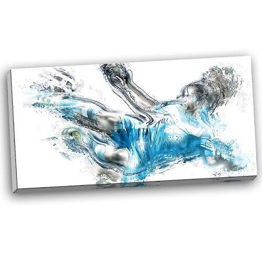 Design Art Soccer Power Kick Graphic Art on Wrapped Canvas-yezhibbb629