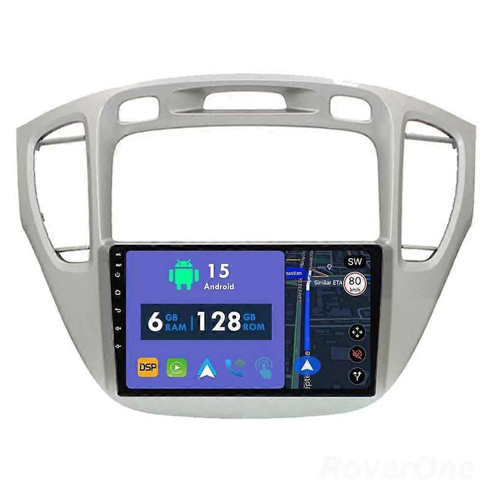 Car Radio 6G+128G CarPlay GPS Navigation Head Unit for Toyota Highlander 1 XU20 2001 - 2007 Android Auto Bluetooth Stereo Touch Screen