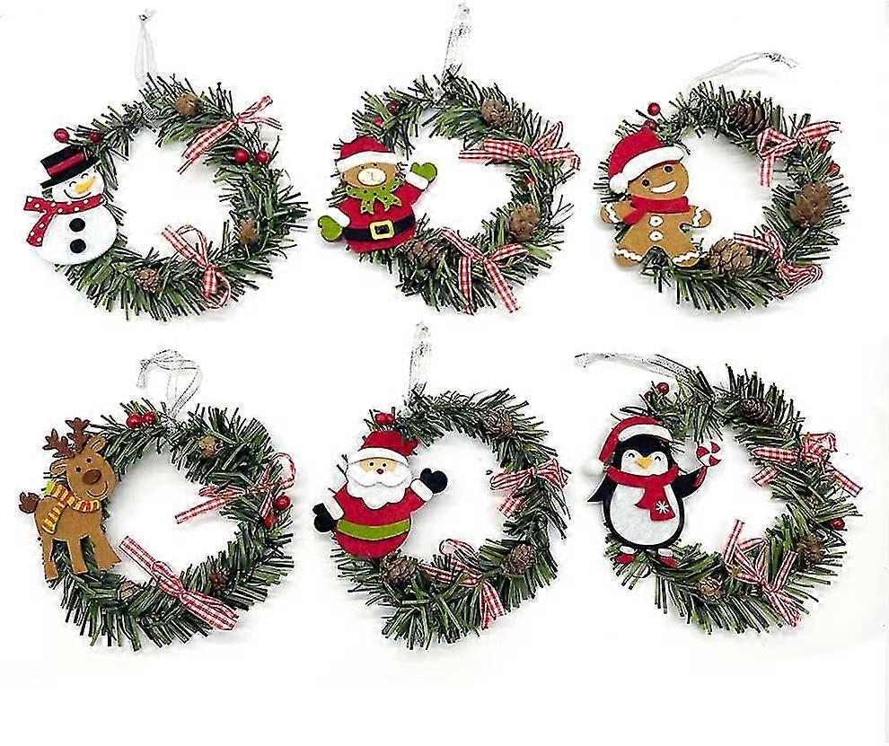 זר חג המולד המלאכותי המואר מראש, קישוט זר דלת חג המולד עם סנטה קלאוס, פירות יער אדומים מנופחים, אצטרובל, לדלת הכניסה