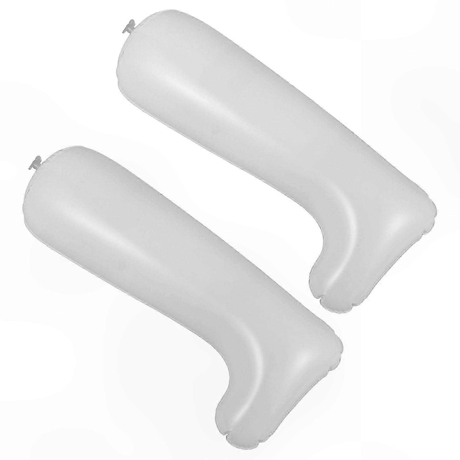 White Plastic Boot Shapers for Shoe Storage 2 Pairs Inflatable Holders