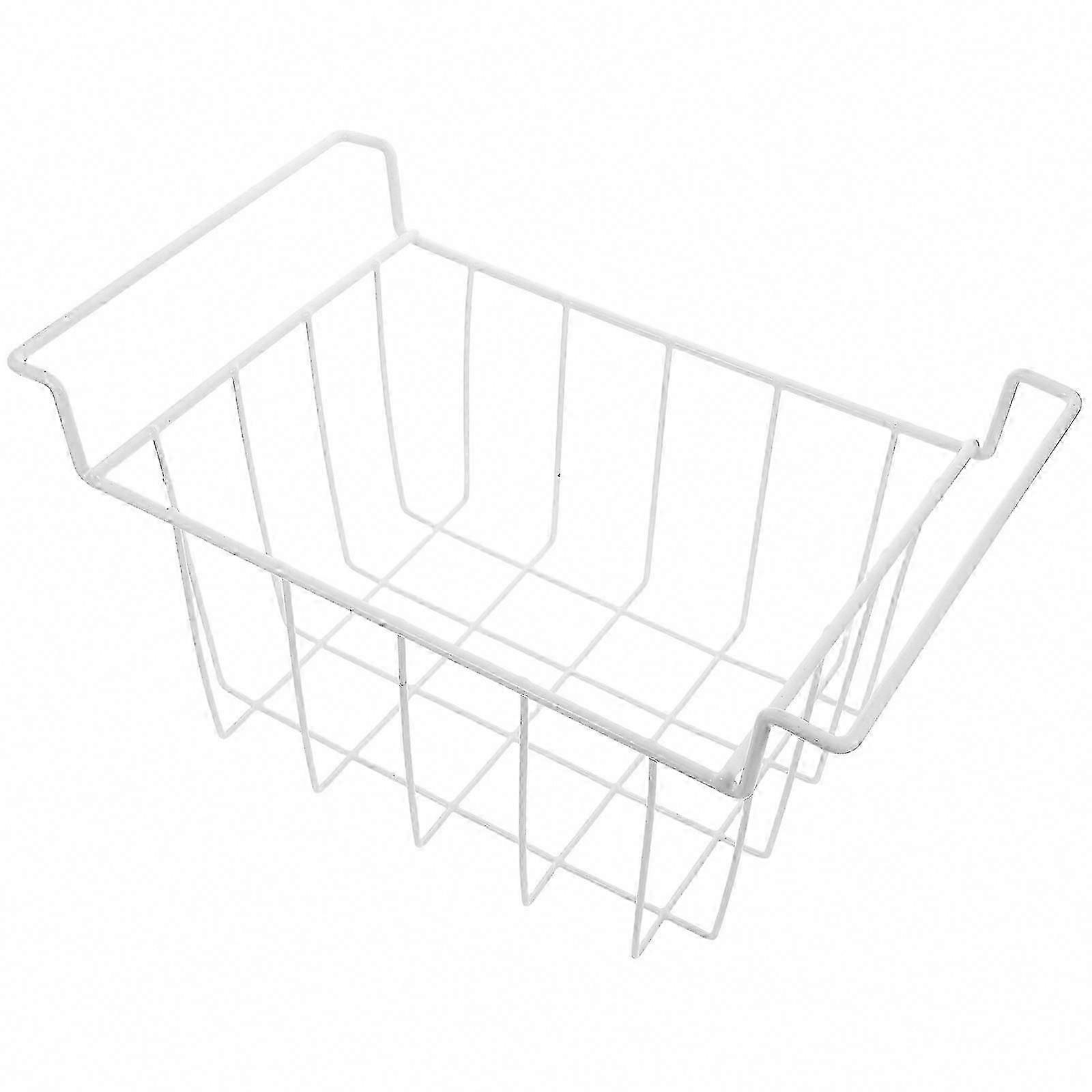 Metal Wire Freezer Baskets Space Saving Organizer Rack Bins Easy Clean for Home 37x22x20cm 1Pcs