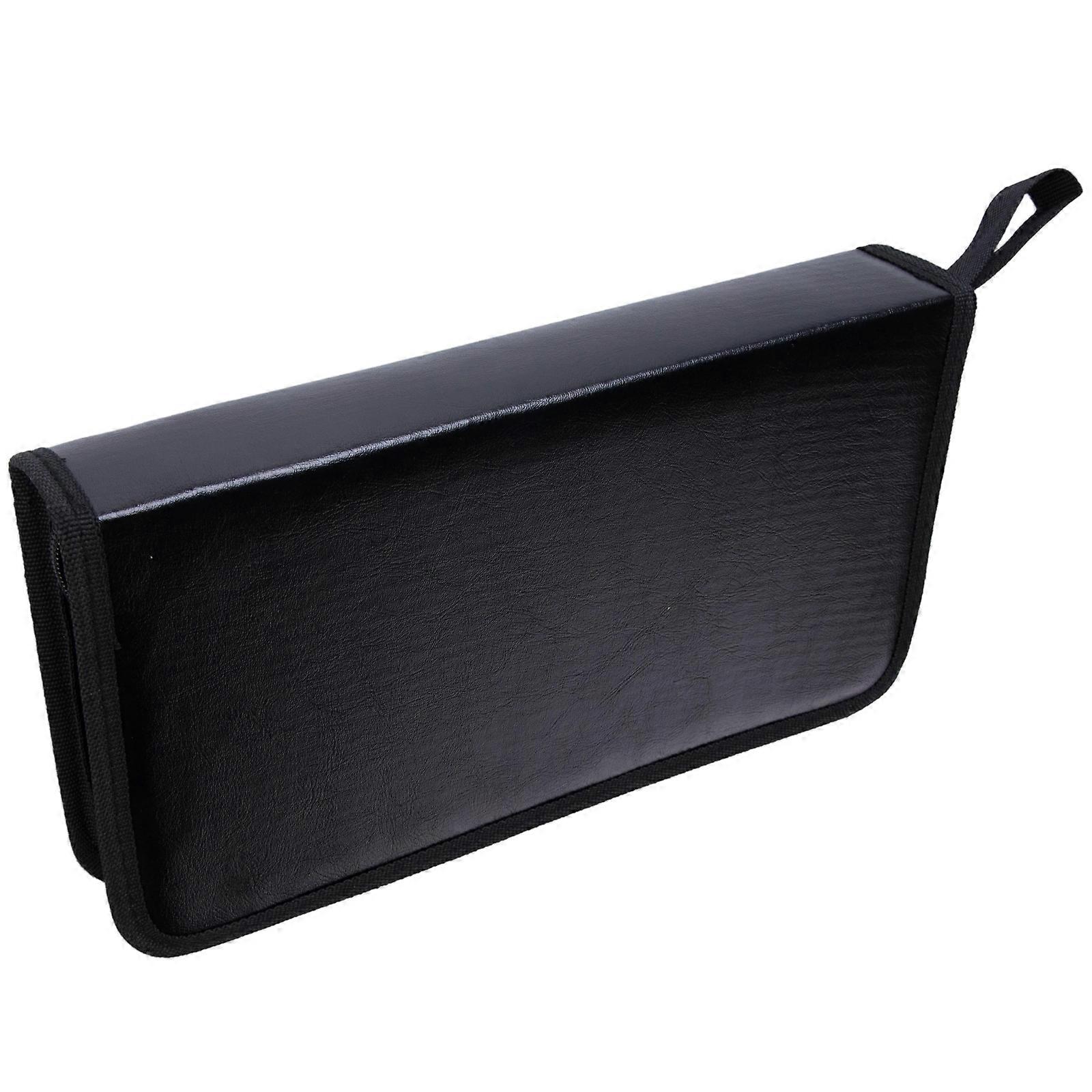 High Capacity CDs DVDs Storage Binders PU Materials Transparents Sleeves Secure Zippers For Road Trips And Home Theater Multicolor