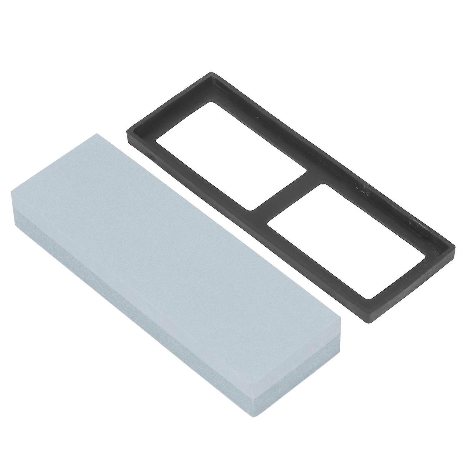 Knife Sharpening Stone Set Whetstone Sharpener Kit 2 Side 400 1000 Grit with Rubber Pad