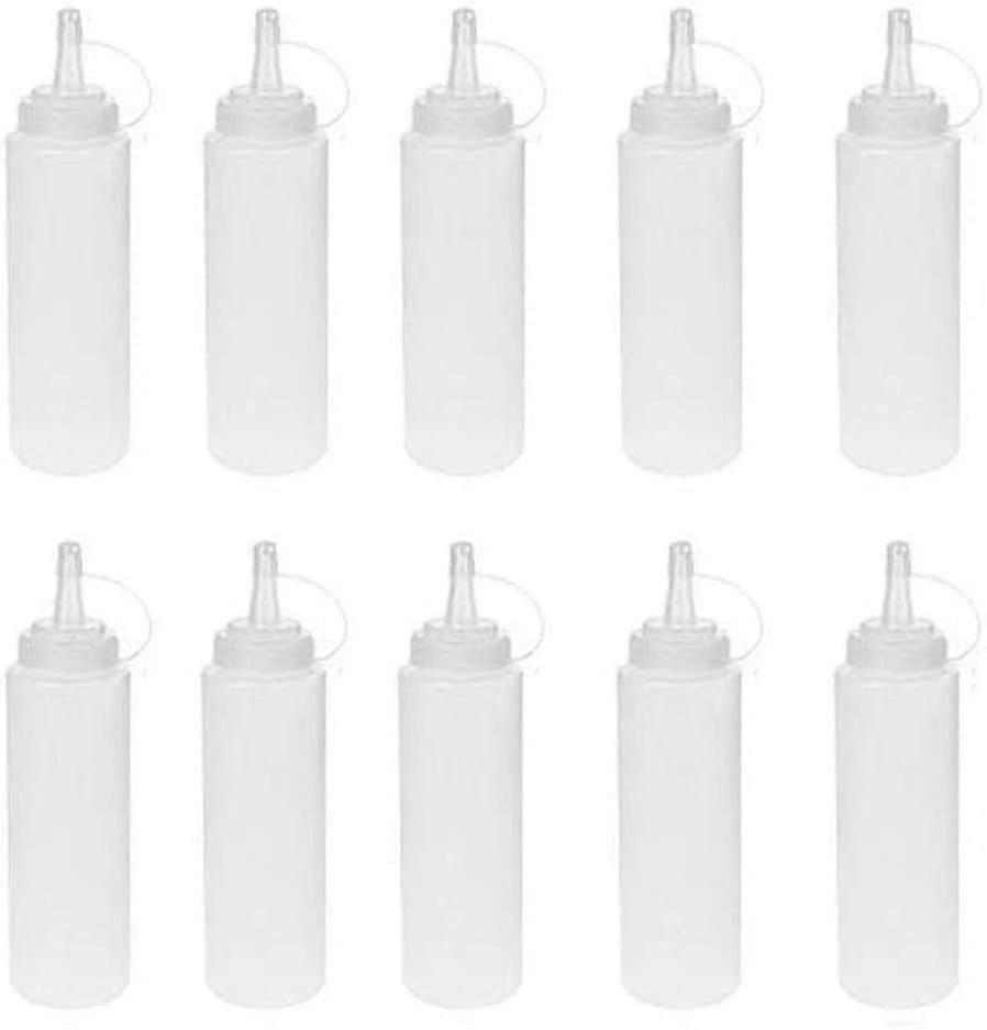 10 Pieces 8oz 240ml Squeeze Bottle, Multi-purpose Squeeze Bottle No Leak
