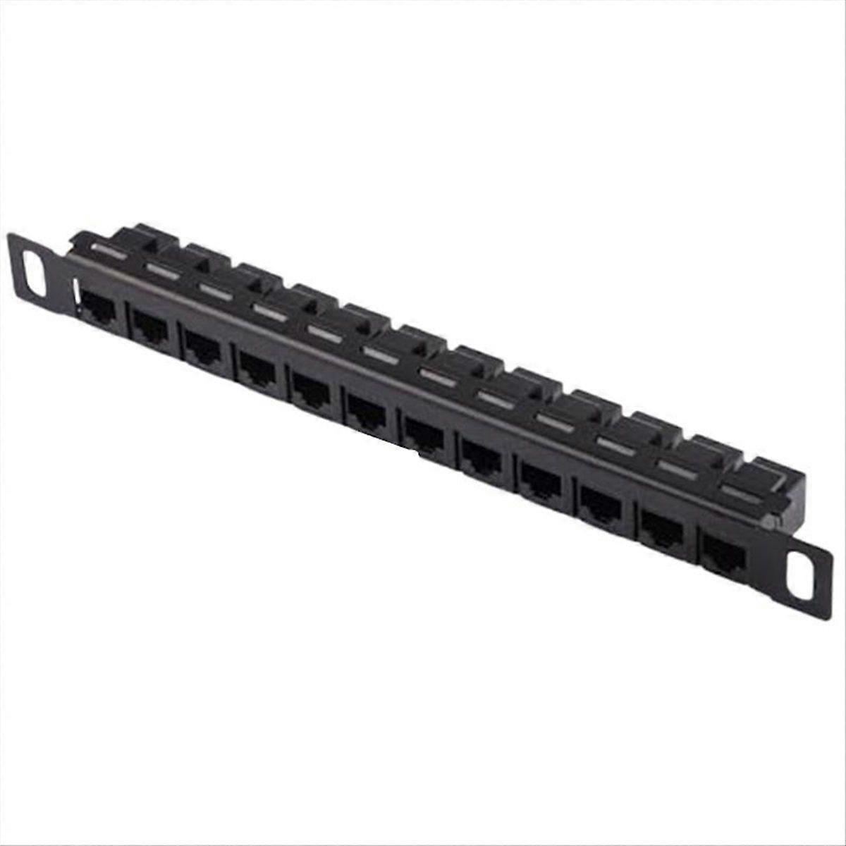 12 Port Patch Panel, Network Wire Organizer Rack Unshielded Cat5e/Cat6 Cable Network Patch Panel fo