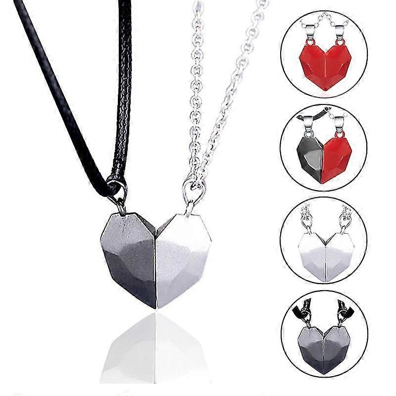 Collier pendentif deux âmes un cœur pendentif collier aimanté couple deux ensemble