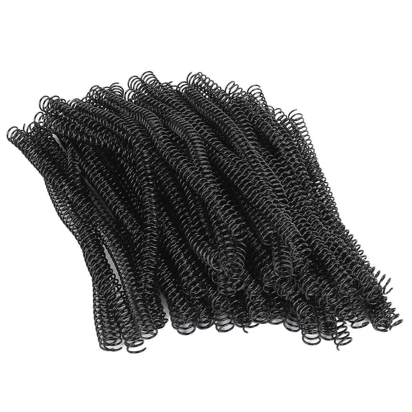 100Pcs Single Loop Wire Binding Spines 48 Teeth 4：1 Pitch 14.3mm 115 Sheet Capacity Spiral Binding Coil Black