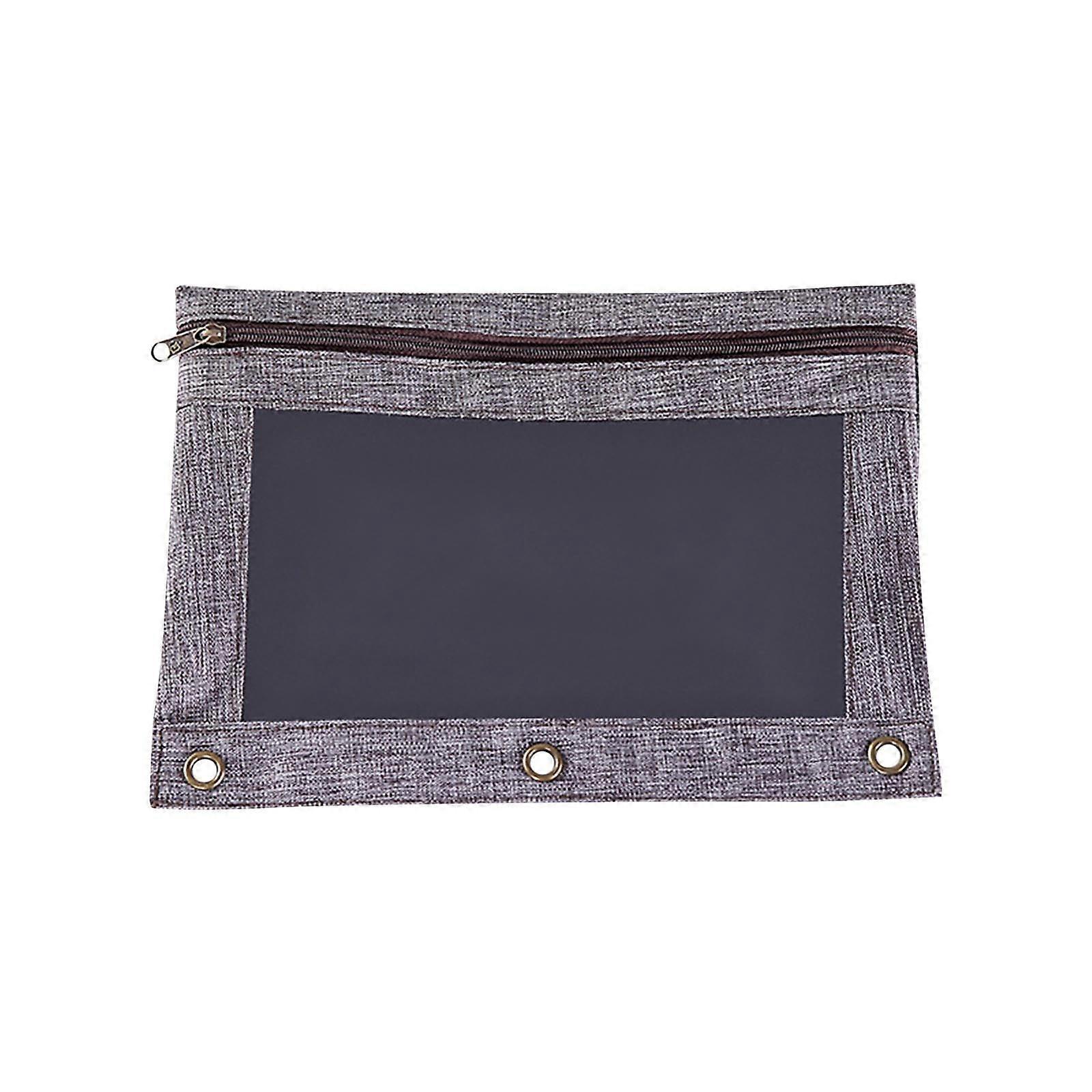 Hkapeg Three-hole Pencil Case Single Zipper Transparent PVC Document Storage Bag Detachable Folder Large Capacity Pencil Case up to 50% Off