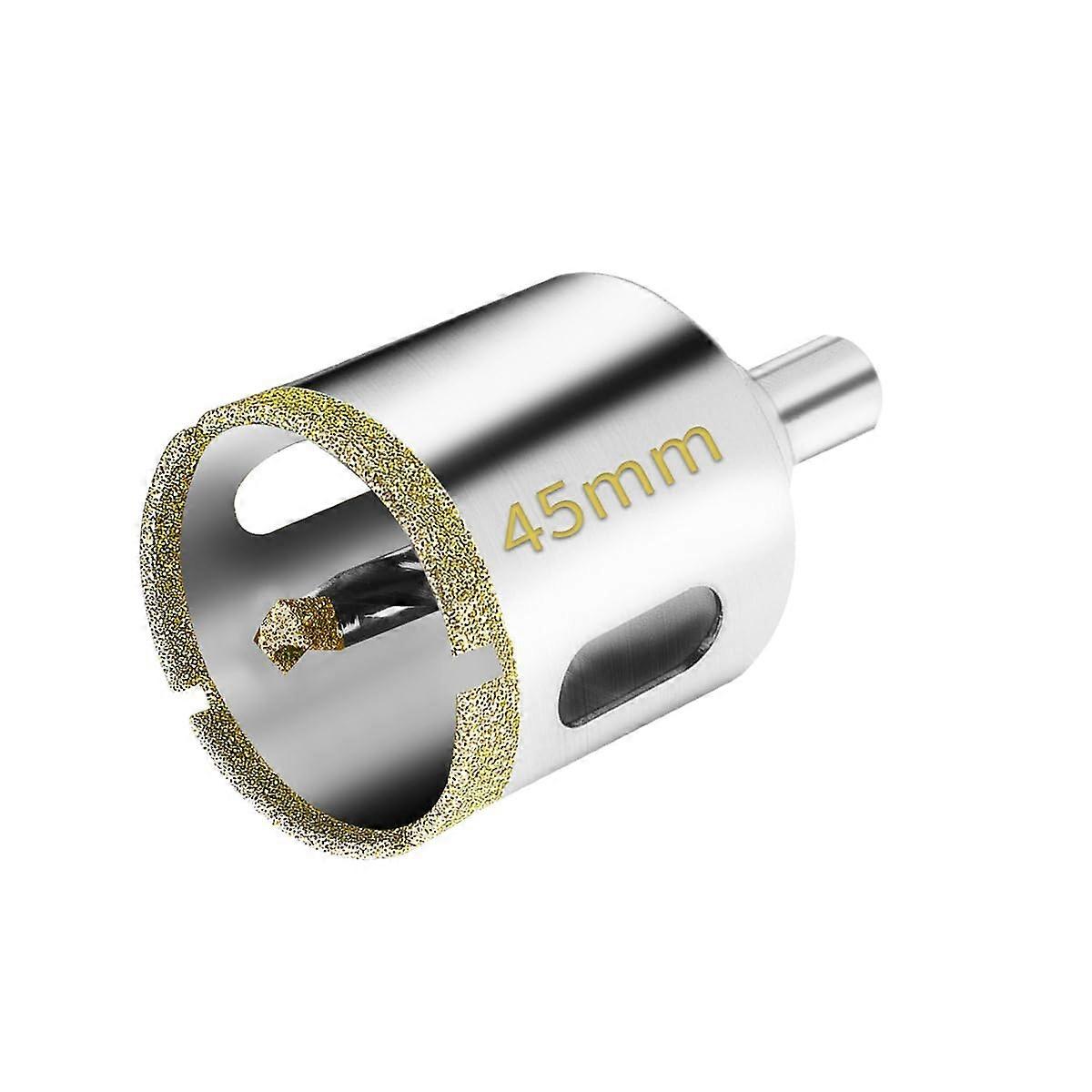 45mm Diamond Hole Saw with Centering Guide Drill Bit, Tile Hole Saw with Diamond Coating, Diamond Core Drill Bit for Glass, Tile, Ceramic, Marble