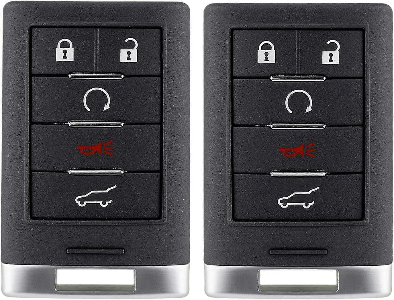 Keyless Entry Smart Remote Key Fob for Cadillac SRX 2010 2011 2012 2013 2014 2015 ATS XTS 2013-2014 ELR 5 Buttons NBG009768T (One Pack)
