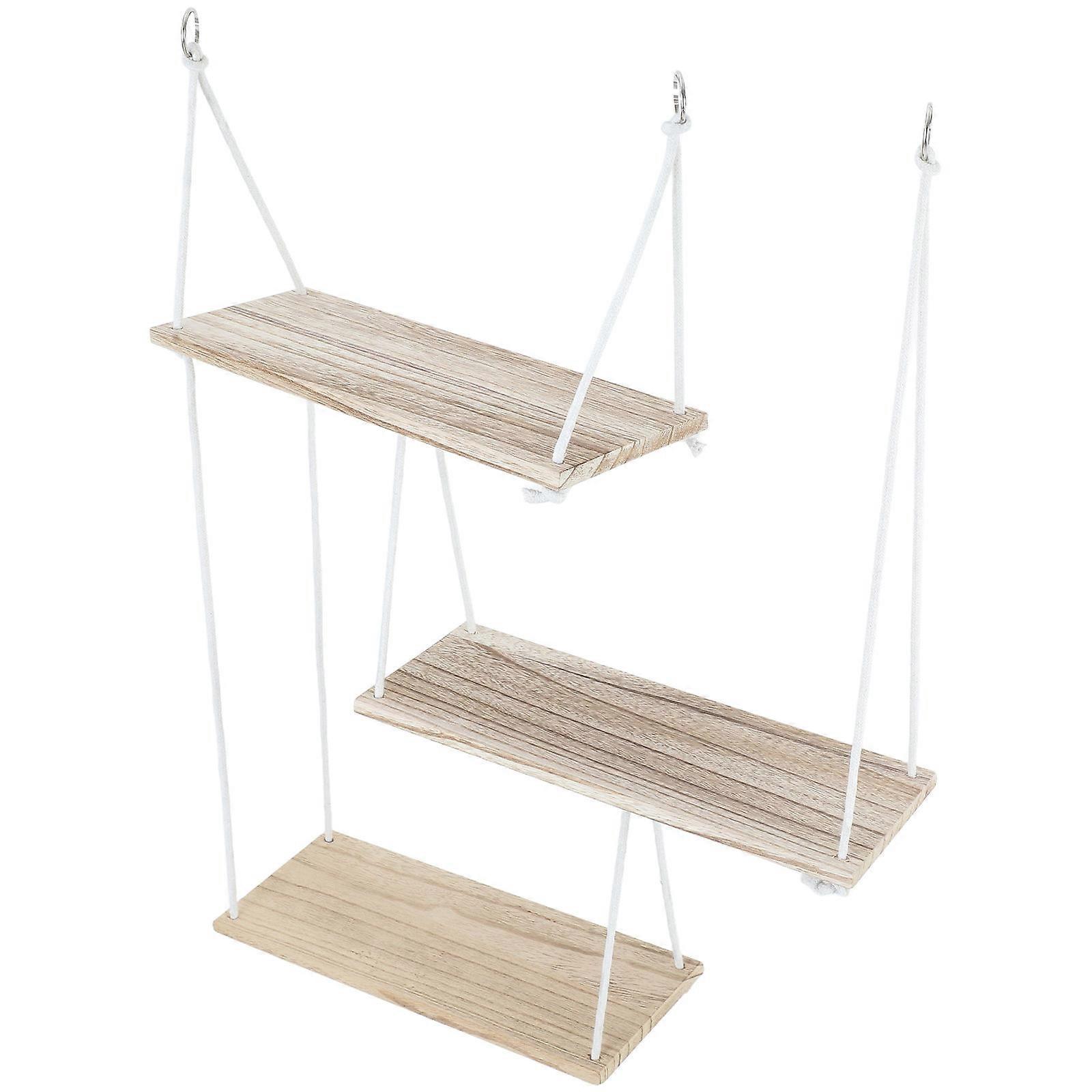 Rustic Wood Wall Hanging Shelf for 1Set Boho Home