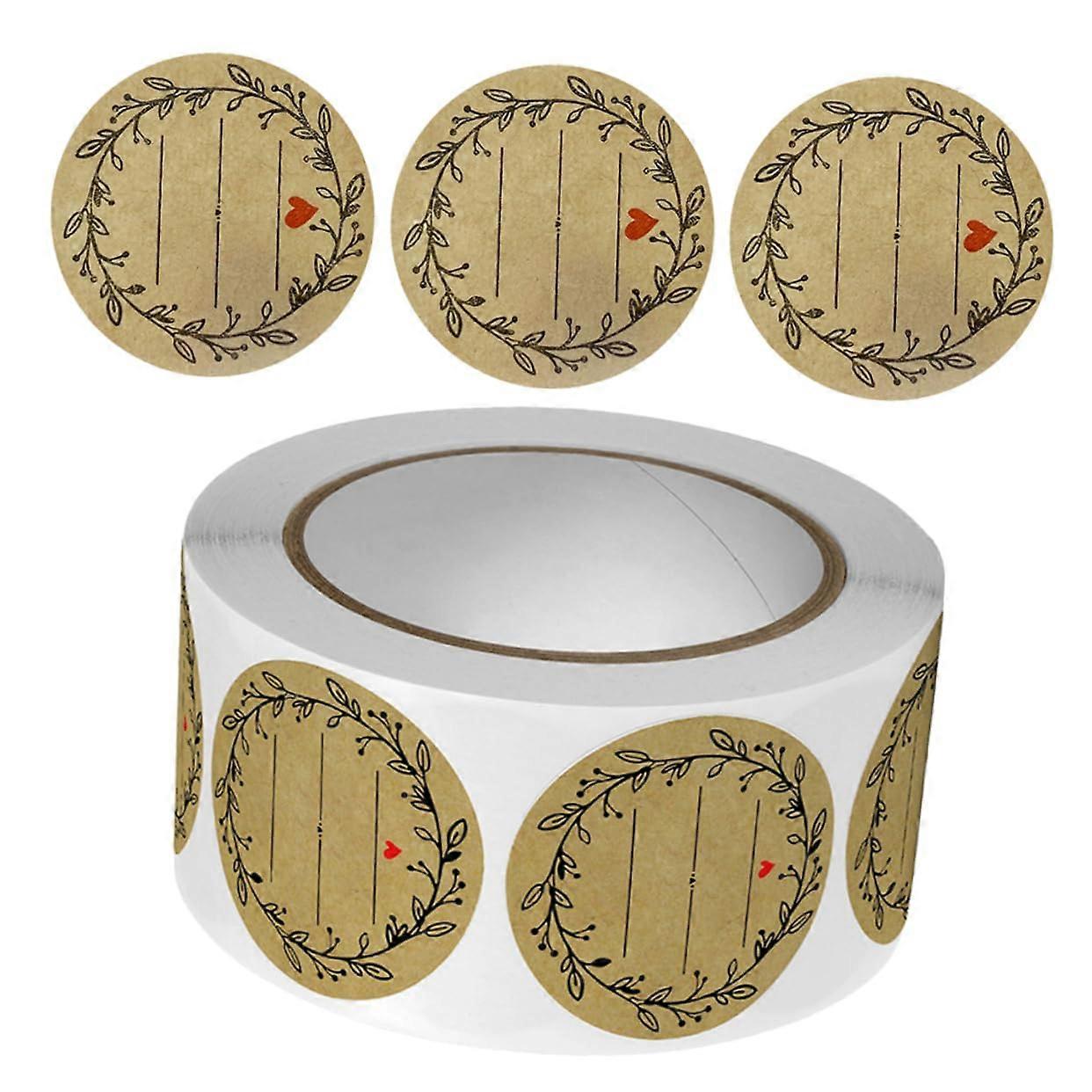 2000pcs Round Adhesive Sealing Stickers with Branch Design for Baking Packaging and Party Decor