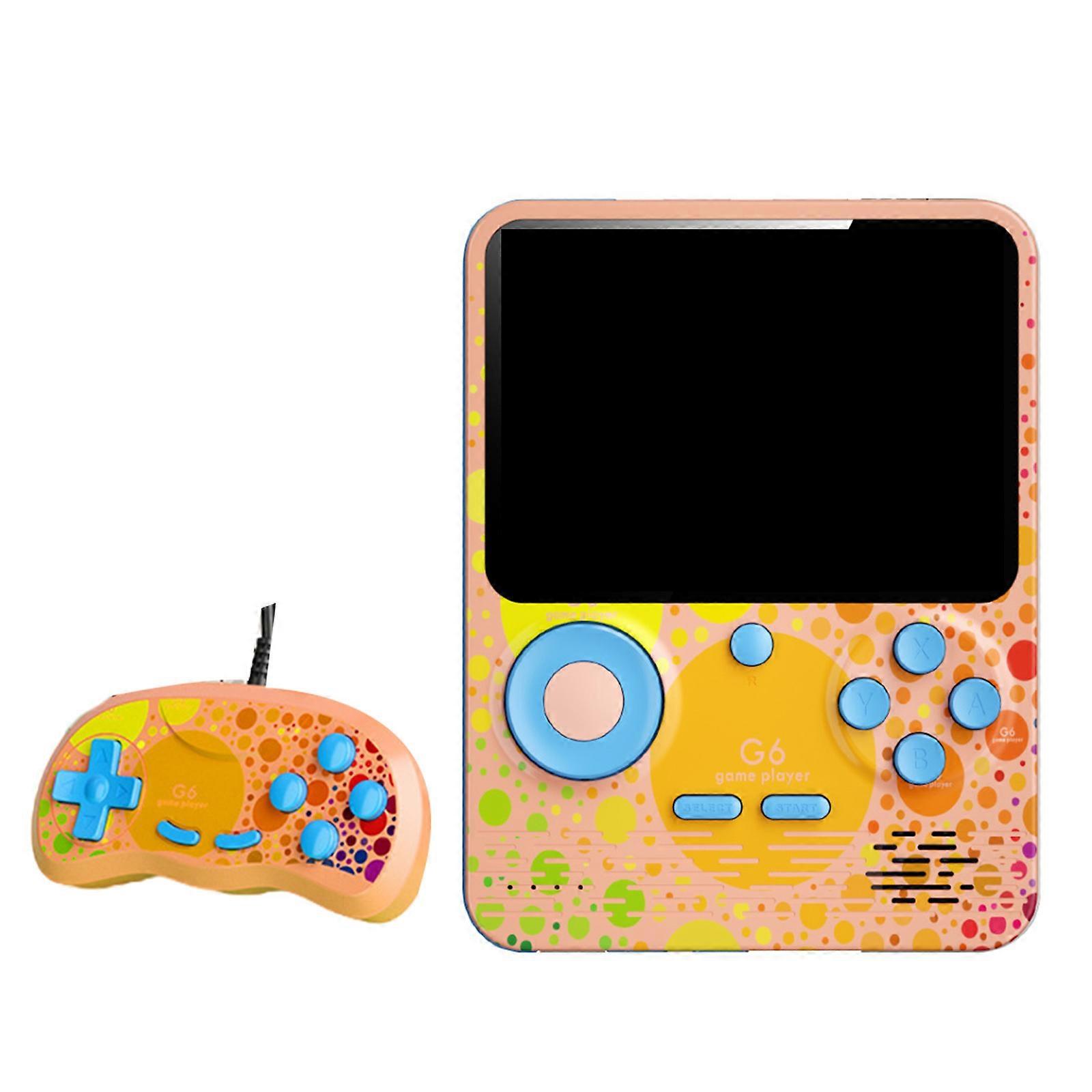 Compact Handheld Game Player 666 Classical Titles Single Double Play Mode With Built In Rechargeable Battery And High Resolution Color Display  pink
