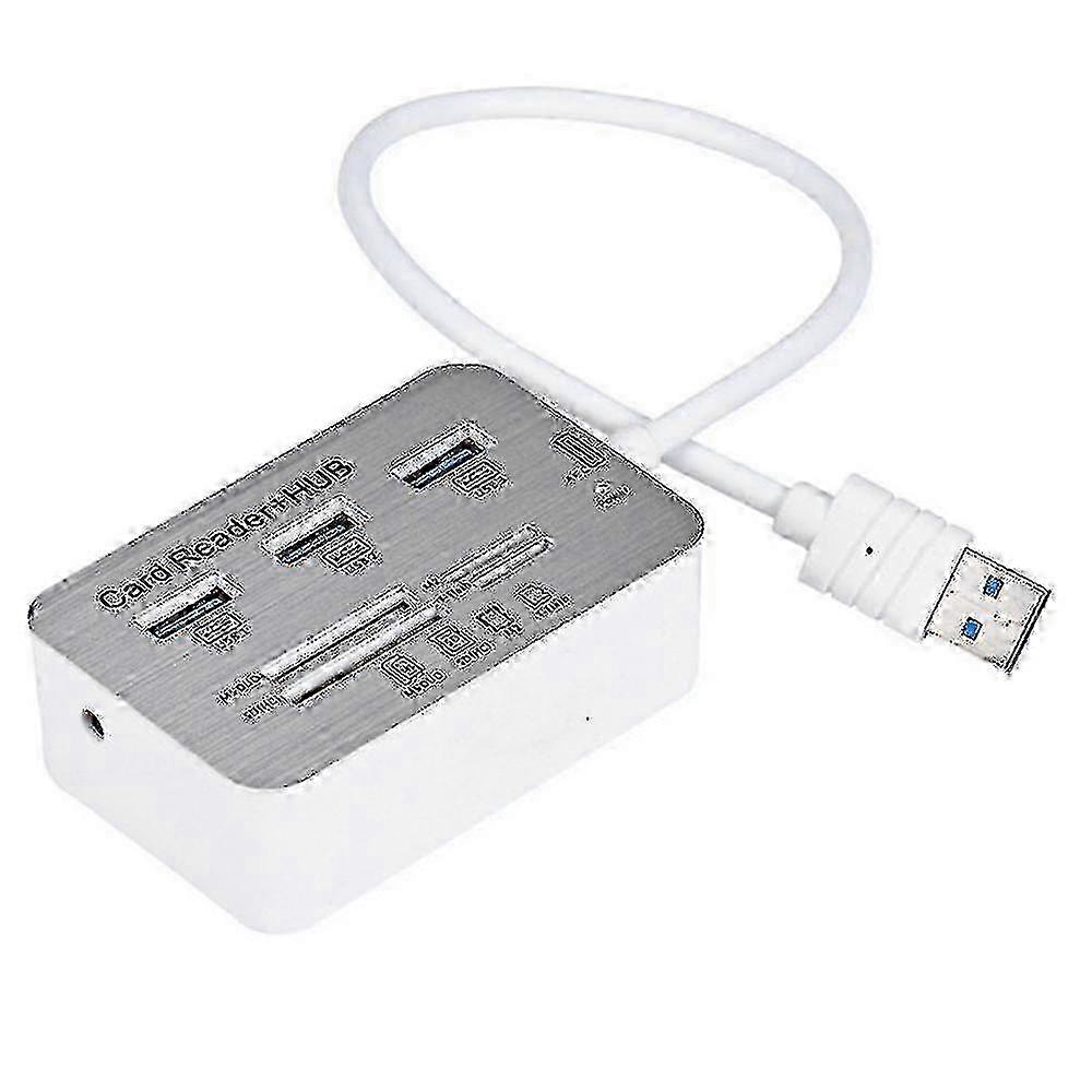 7 In 1 Card Reader With 3 Port Usb 3.0 Hub, Sd / Ms / Micro Sd / Mmc / M2 / Tf Card Usb Adapter External Sd Card Drive